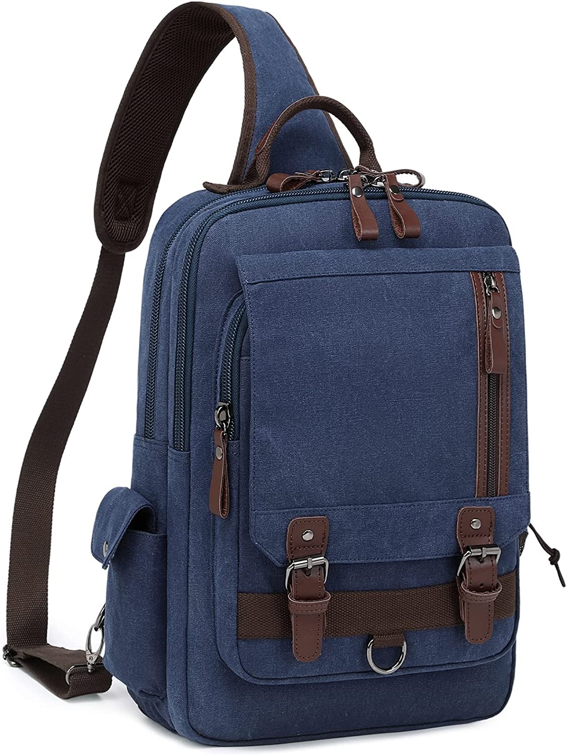 230816071803804_1 Mygreen Canvas Cross Body Messenger Bag Shoulder Sling Backpack Travel Rucksack - Image 1